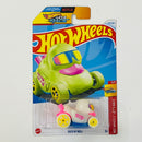2024 Hot Wheels Let's Race NETFLIX Duck N Roll blanco 5SP Glow in the Dark - Brilla en la Oscuridad