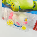 2024 Hot Wheels Let's Race NETFLIX Duck N Roll blanco 5SP Glow in the Dark - Brilla en la Oscuridad
