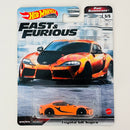 2021 Hot Wheels Premium Fast & Furious Fast Superstars Rápidos y Furiosos Toyota GR Supra naranja Llantas de Goma RR Primera Edición