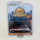 2023 Greenlight Limited Edition The Great Outdoors Series 3 1983 Chevrolet C-20 Silverado granate Llantas de Goma con Accesorios de Camping