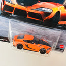2021 Hot Wheels Premium Fast & Furious Fast Superstars Rápidos y Furiosos Toyota GR Supra naranja Llantas de Goma RR Primera Edición