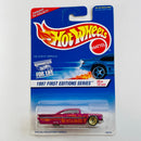 1997 Hot Wheels First Editions 59 Chevy Impala rosado LW tarjeta Coolest to Collect