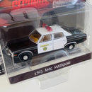 2021 Greenlight Hollywood Limited Edition Gone in 60 Seconds 60 Segundos 1973 AMC Matador blanco con negro policial Llantas de Goma