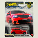 2026 Hot Wheels Premium Car Culture 10th Anniversary Power Trip 2019 Jeep Grand Cherokee Trackhawk rojo Llantas de Goma RR