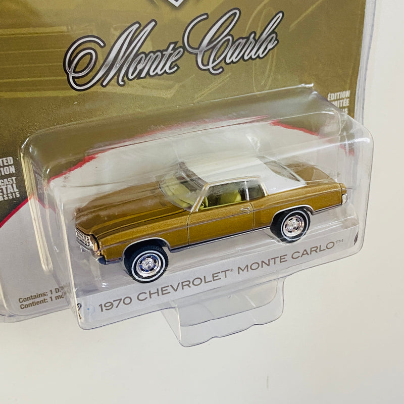 2021 Greenlight Limited Edition 50 Years 1970 Chevrolet Monte Carlo dorado Llantas de Goma