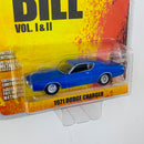 2015 Greenlight Hollywood Limited Edition Kill Bill Vol. I & II 1971 Dodge Charger azul Llantas de Goma