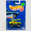 1993 Hot Wheels Gulch Stepper 219 amarillo fluorescente CT base ZAMAC