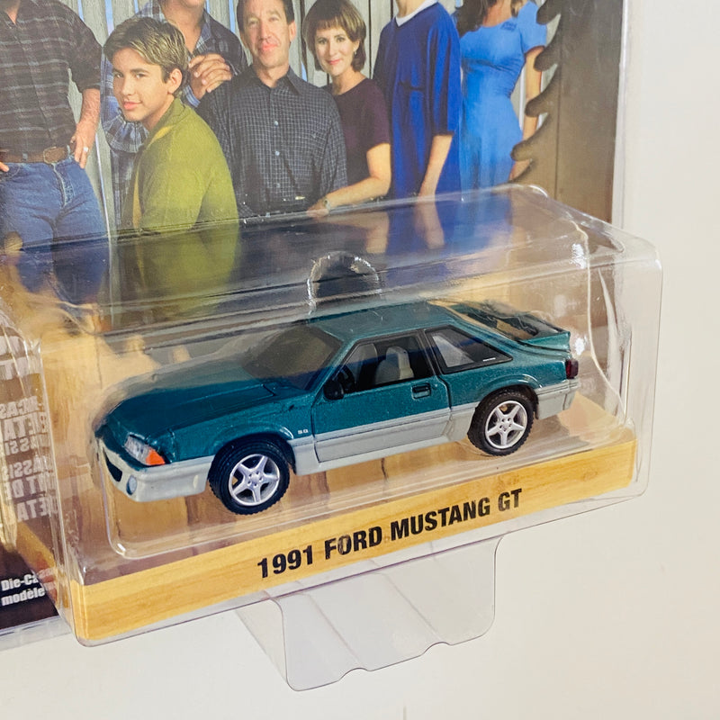 2021 Greenlight Hollywood Limited Edition Home Improvement Mejorando la Casa 1991 Ford Mustang GT verde Llantas de Goma