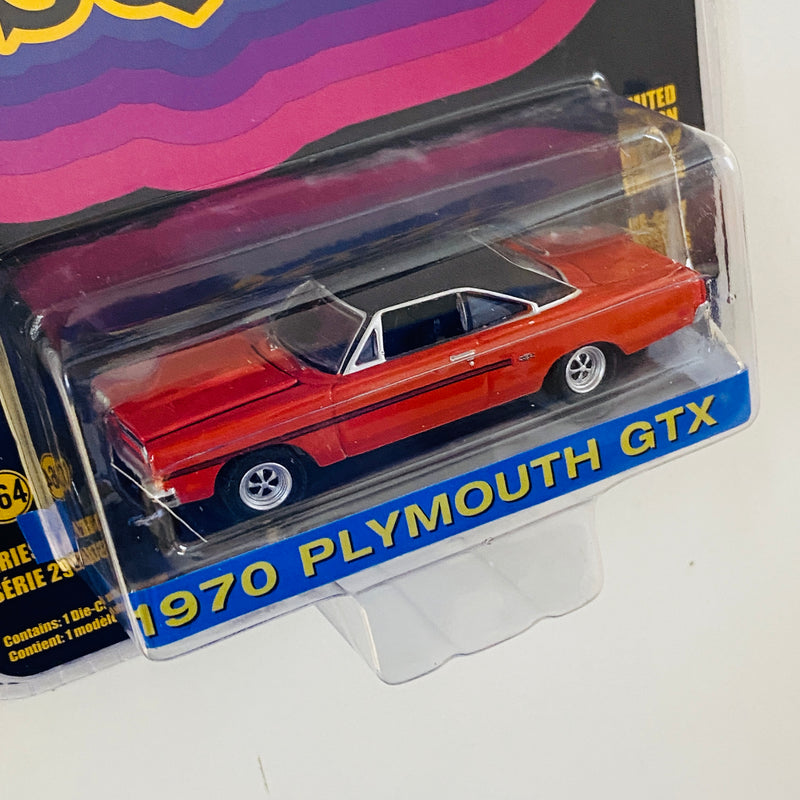 2020 Greenlight Hollywood Limited Edition The Mod Squad Patrulla Juvenil 1970 Plymouth GTX rojo Llantas de Goma