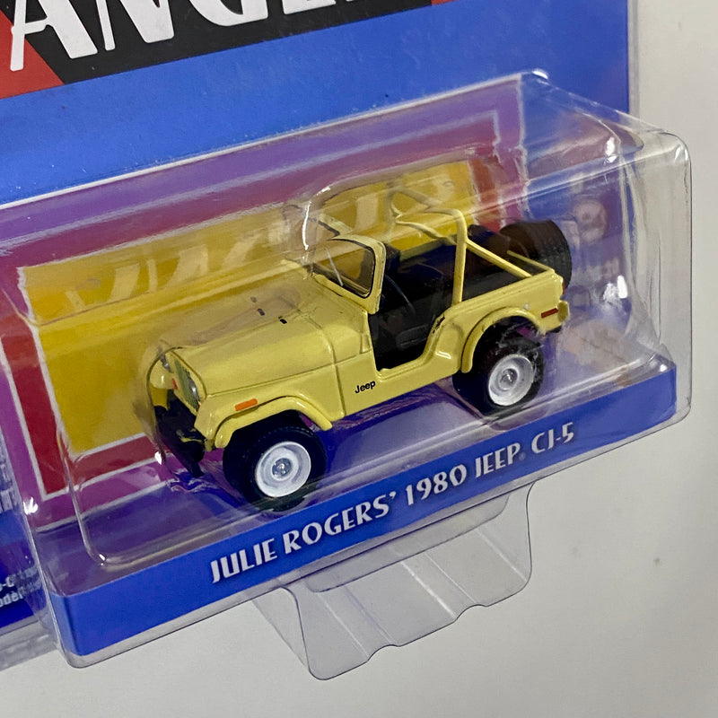 2018 Greenlight Hollywood Limited Edition Charlie's Angels Ángeles de Charlie Julie Rogers 1980 Jeep CJ-5 beige Llantas de Goma