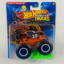 2025 Hot Wheels Monster Trucks Crash Legends 18 Chevy Camaro SS naranja y azul MT con Auto Aplastable