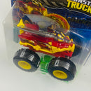 2025 Hot Wheels Monster Trucks Beast Bashers Dragonizer rojo MT Primera Edición con Auto Aplastable
