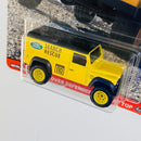 2020 Hot Wheels Premium Car Culture Land Rover Defender 110 Hard Top amarillo Llantas de Goma RR