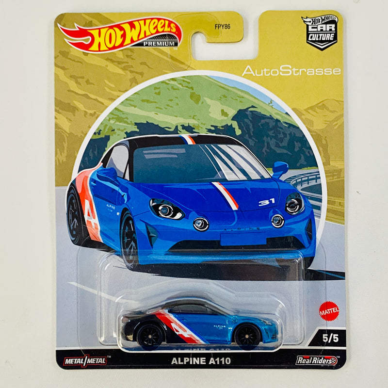 2022 Hot Wheels Premium Car Culture AutoStrasse Alpine A110 azul Llantas de Goma RR