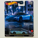 2022 Hot Wheels Premium Car Culture Exotic Envy McLaren Speedtail azul Llantas de Goma RR