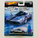 2023 Hot Wheels Premium Car Culture Speed Machines Pagani Zonda R plata metálico CM6