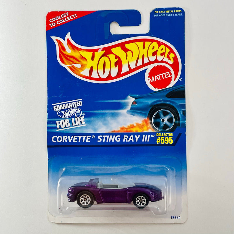 1997 Hot Wheels Corvette Sting Ray III 595 morado metálico 7SP