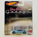 2022 Hot Wheels Premium Jay Leno's Garage EcoJet celeste metálico Llantas de Goma RR Primera Edición