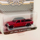 2022 Greenlight Battalion 64 2021 Jeep Gladiator Willys rojo Llantas de Goma