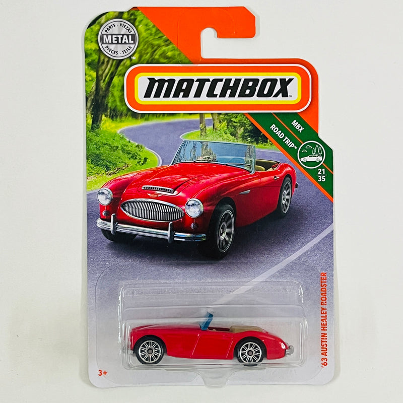 2018 Matchbox MBX Road Trip 63 Austin Healey Roadster rojo Primera Edi