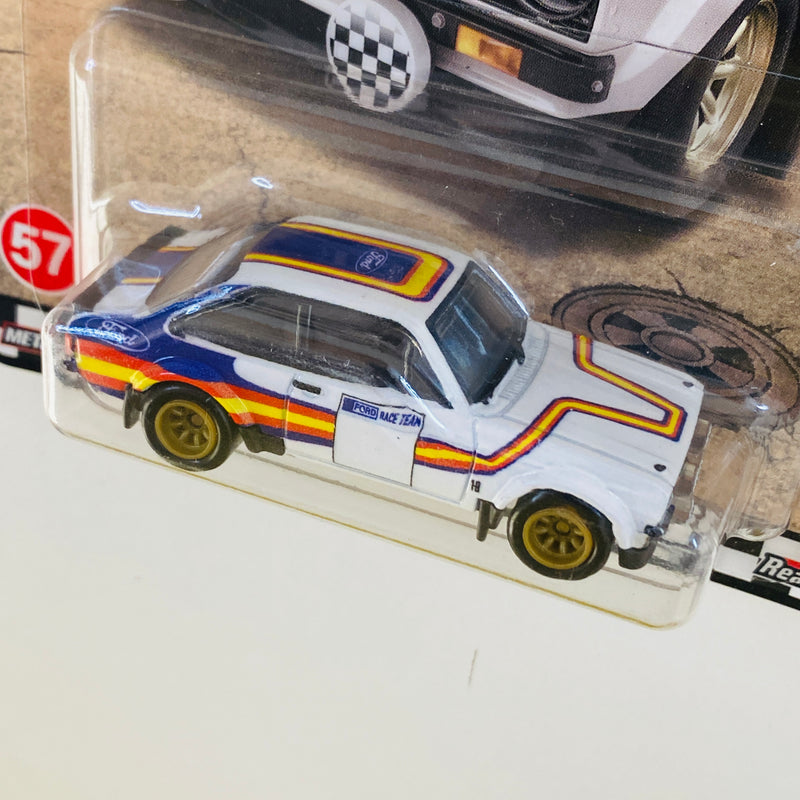 2022 Hot Wheels Premium Boulevard 78 Ford Escort RS 1800 MK2 blanco Llantas de Goma RR