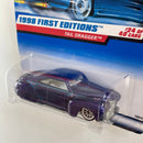 1998 Hot Wheels First Editions Tail Dragger 41 Ford Coupe morado metálico LW base ZAMAC Primera Edición