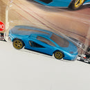 2024 Hot Wheels Premium Boulevard Lamborghini Countach LPI 800-4 azul metálico Blu Uranus Llantas de Goma RR