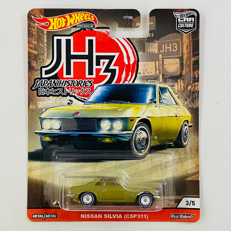 2020 Hot Wheels Premium Car Culture Japan Historics 3 Nissan Silvia CSP311 dorado metálico Llantas de Goma RR