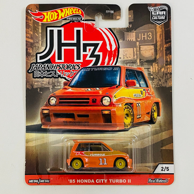 2020 Hot Wheels Premium Car Culture Japan Historics 3 85 Honda City Turbo II naranja Llantas de Goma RR