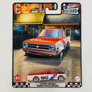 2022 Hot Wheels Premium Boulevard 75 BRE Datsun Sunny Truck B120 rojo con blanco Llantas de Goma RR