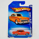 2010 Hot Wheels Hot Auction 55 Chevy Bel Air naranja 5SP