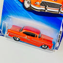 2010 Hot Wheels Hot Auction 55 Chevy Bel Air naranja 5SP