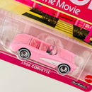 2025 Hot Wheels Premium Pop Culture Barbie The Movie 1956 Corvette Chevrolet rosado Llantas de Goma RR