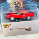 2025 Mini GT MiJo Exclusives 1:64 Limited Edition James Bond 007 Diamantes para la Eternidad Ford Mustang Mach 1 rojo Llantas de Goma