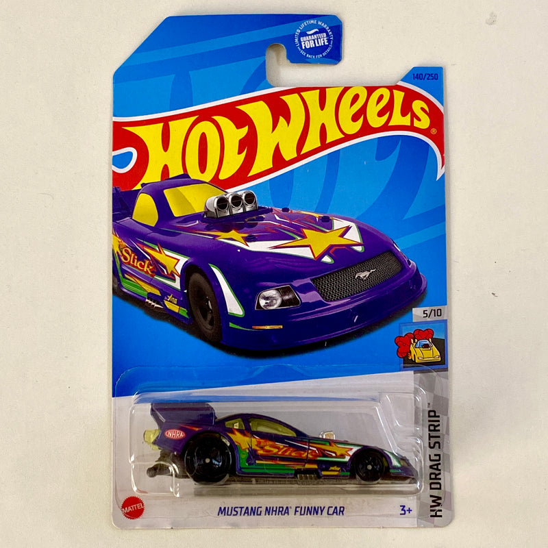 2023 Hot Wheels HW Drag Strip Ford Mustang NHRA Funny Car morado metálico 5SP