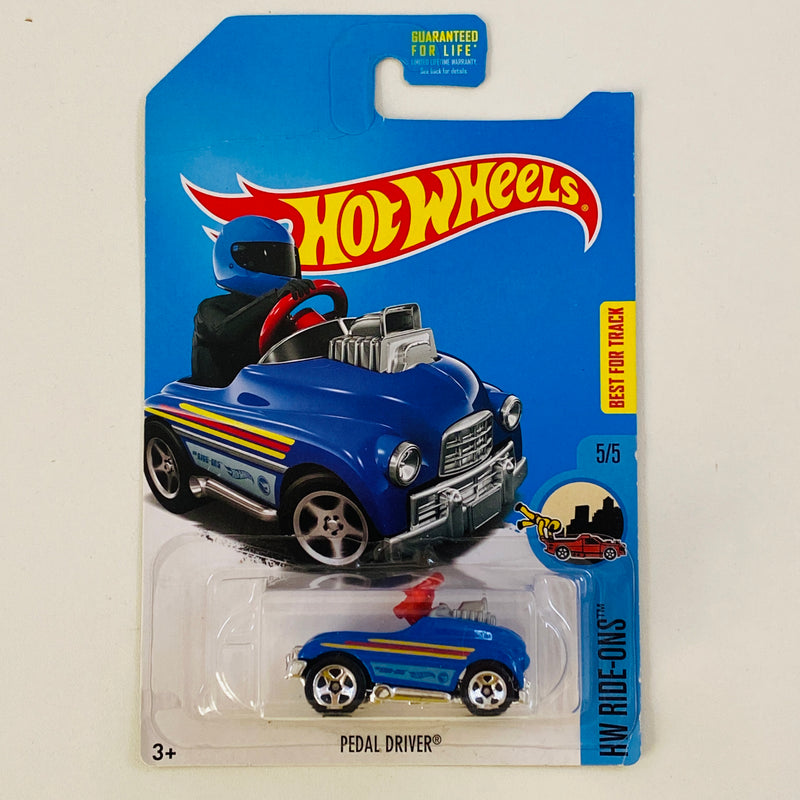 2017 Hot Wheels Treasure Hunt HW Ride-Ons Pedal Driver azul 5SP