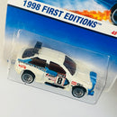 1998 Hot Wheels First Editions Ford Escort Rally blanco metálico LW Primera Edición