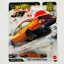 2026 Hot Wheels Premium Car Culture 10th Anniversary Japan Historics 5 Toyota AE86 Sprinter Trueno naranja metálico Llantas de Goma RR