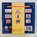 1995 Golden Wheel 1:43 Pepsi Cola Collection Pedal Plane azul con rojo con Tarjeta Vintage de Pepsi - Escala 1:43