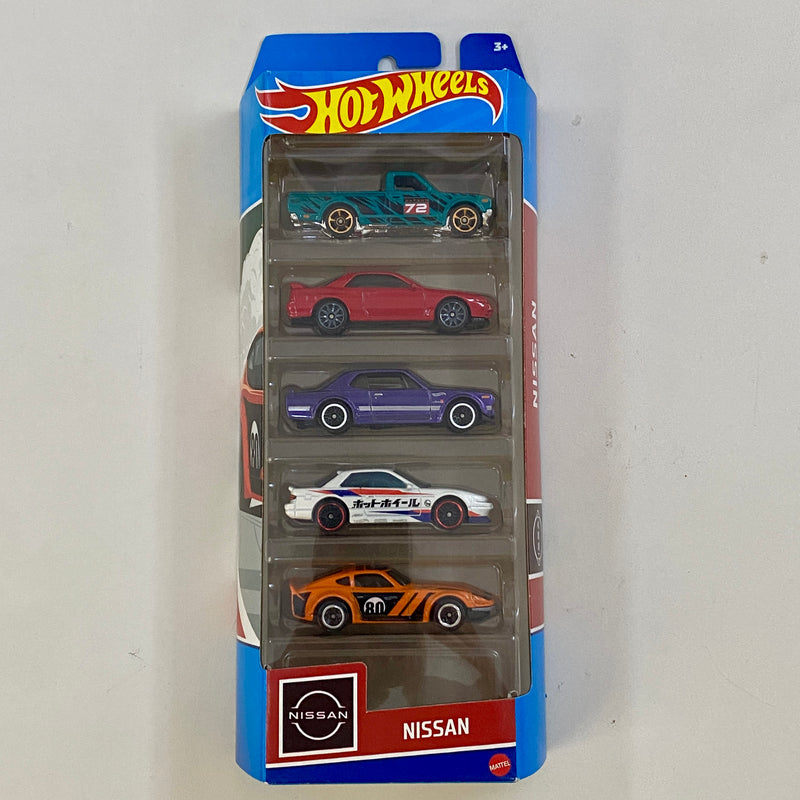 2023 Hot Wheels Multipack Exclusive Nissan 5 Pack Set de 5 - Datsun 620, Nissan Skyline GT-R BNR32, Nissan Skyline HT 2000GT-X, Nissan Silvia S13 y Nissan Fairlady Z