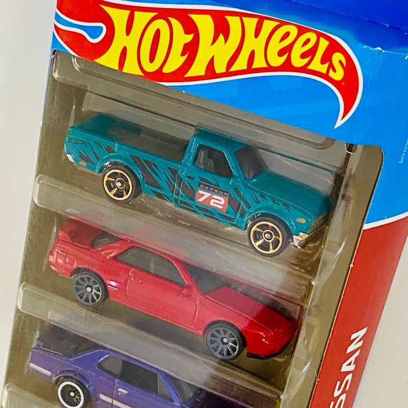 2023 Hot Wheels Multipack Exclusive Nissan 5 Pack Set de 5 - Datsun 620, Nissan Skyline GT-R BNR32, Nissan Skyline HT 2000GT-X, Nissan Silvia S13 y Nissan Fairlady Z