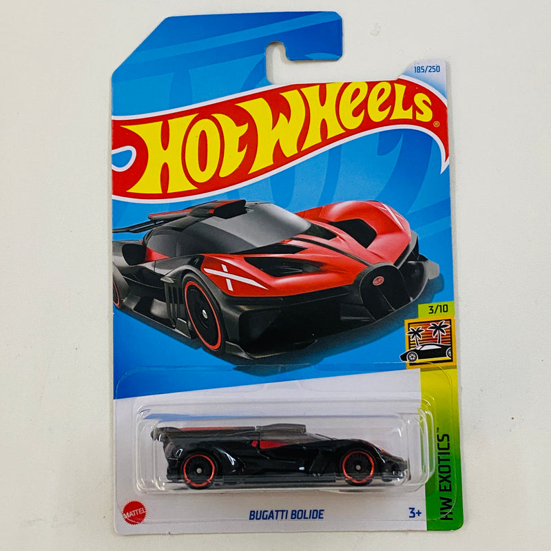 2024 Hot Wheels HW Exotics Bugatti Bolide negro con rojo AD