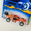 2001 Hot Wheels Treasure Hunt Roll Cage naranja Llantas de Goma RR
