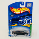 2001 Hot Wheels Treasure Hunt Rodger Dodger negro con flamas Llantas de Goma RR