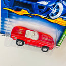 2001 Hot Wheels Treasure Hunt 65 Corvette Chevrolet rojo Llantas de Goma RR