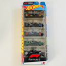 2025 Hot Wheels Formula 1 5 Pack Set de 5 - McLaren F1 Team, BWT Alpine F1 Team, Visa Cash App RB F1 Team, Stake F1 Team Kick Sauber, MoneyGram Haas F1 Team