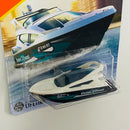 2025 Matchbox Coast 2 Coast yate blanco con negro Primera Edición