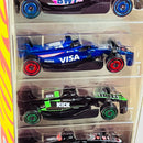2025 Hot Wheels Formula 1 5 Pack Set de 5 - McLaren F1 Team, BWT Alpine F1 Team, Visa Cash App RB F1 Team, Stake F1 Team Kick Sauber, MoneyGram Haas F1 Team