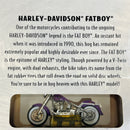 2001 Hot Wheels 100% Black Box Limited Edition Harley Davidson Fatboy morado metálico Llantas de Goma RR