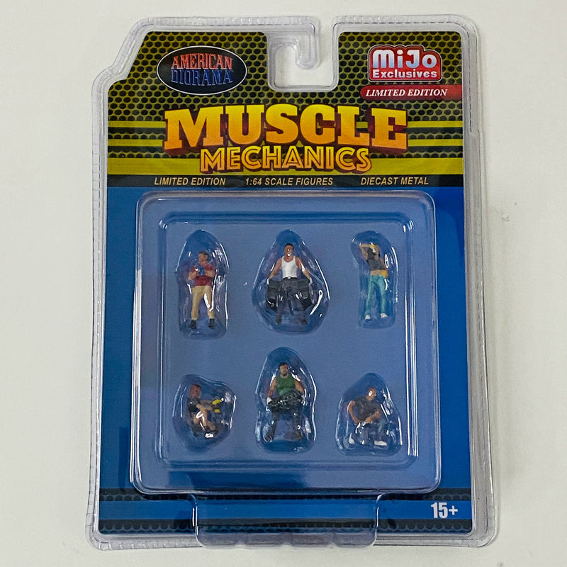 2024 American Diorama MiJo Exclusives 1:64 Limited Edition Muscle Mechanics Figuras Diorama Mecánicos